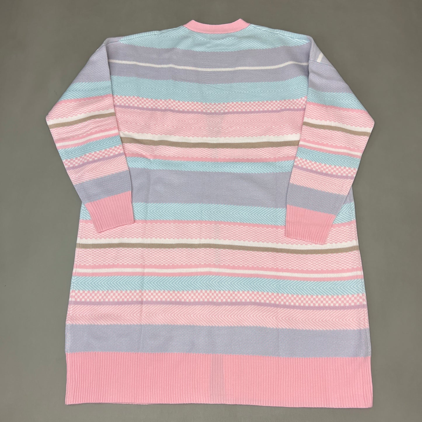 PINK LILY Multi-colored Striped Sweater Cardigan Women's Sz M PL930 (New)