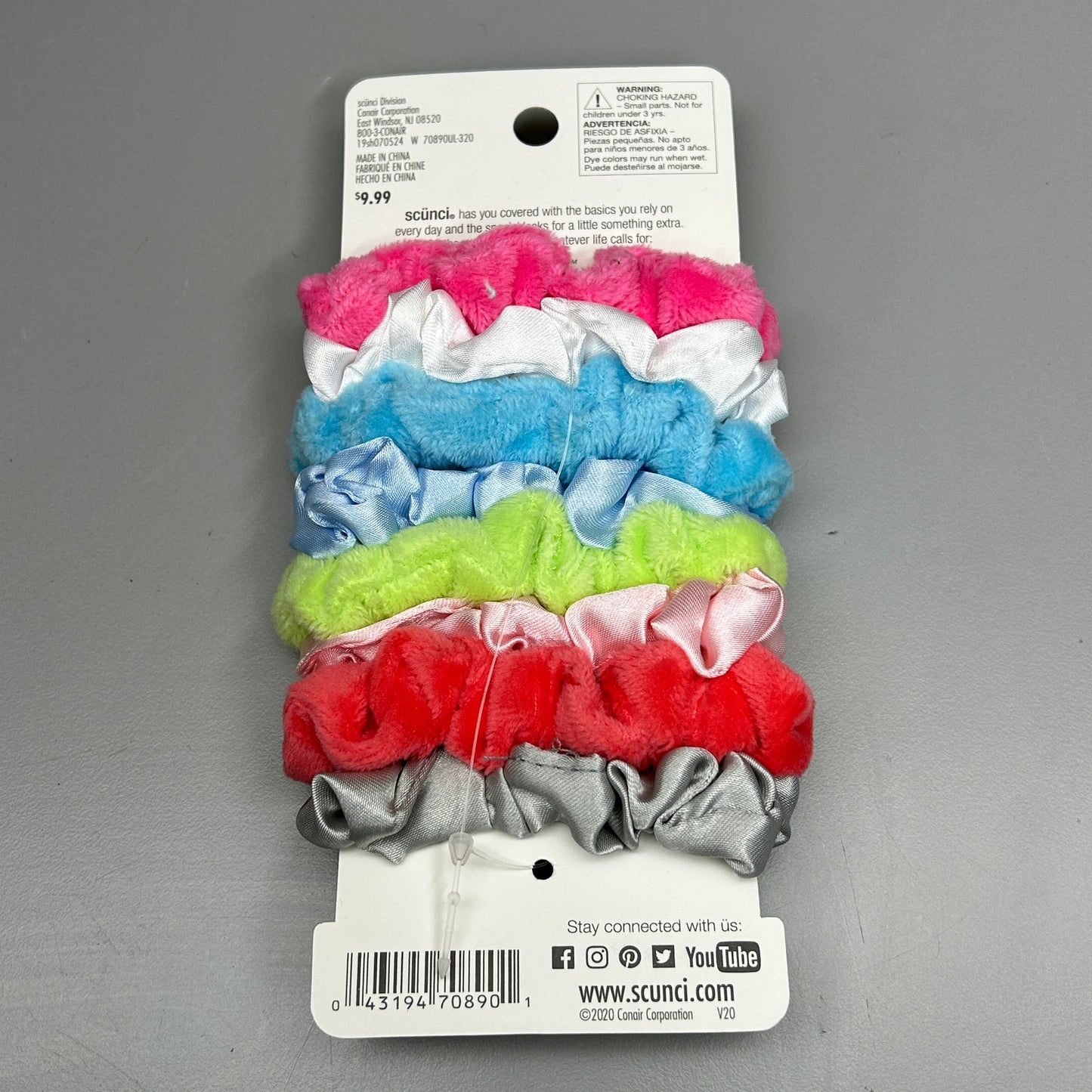 SCUNCI 3-PACK! The Original Scrunchie Multicolor 8-Pieces (New)