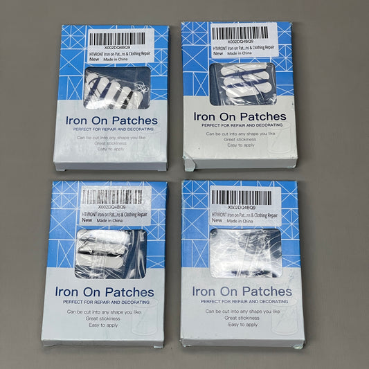 IRON ON Jean Patches 80 PATCHES! 3" x 4-1/4", Clothing Repair, 4 Shades of Blue (New)