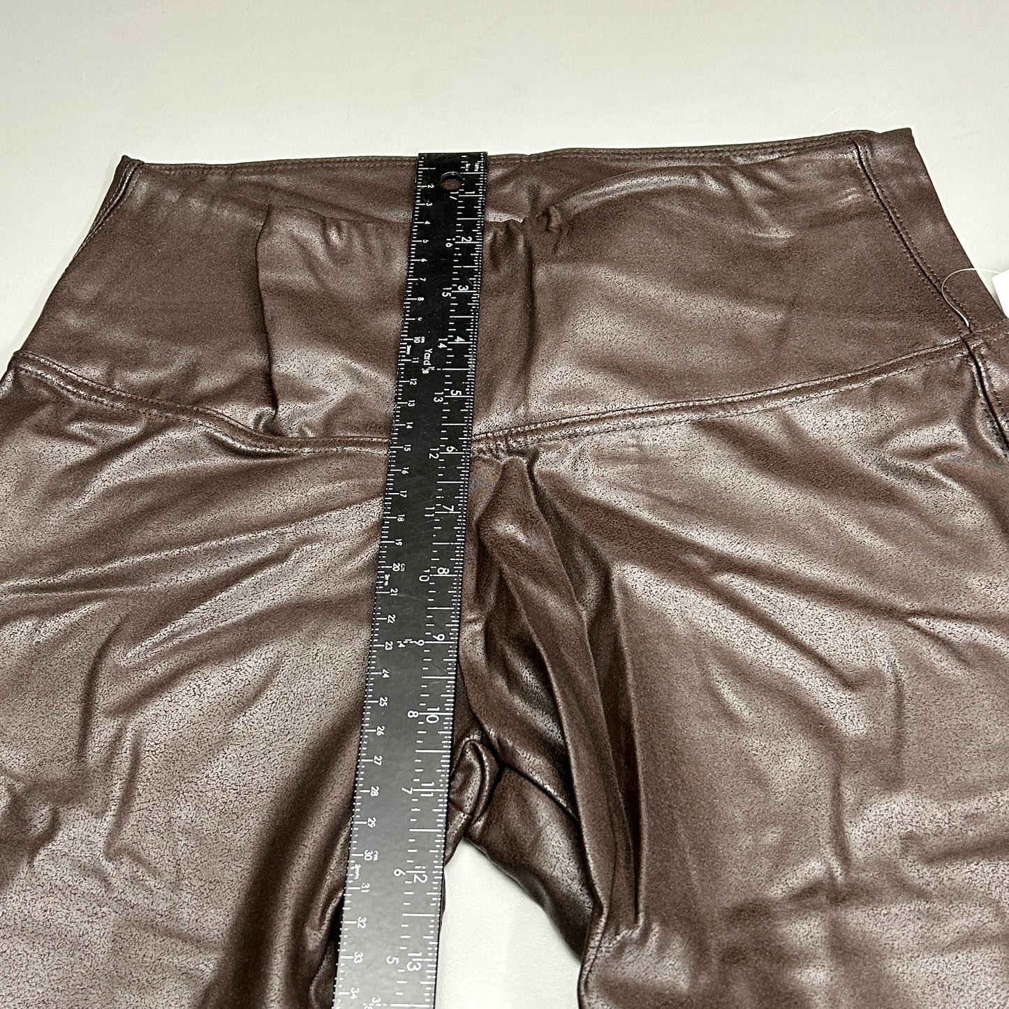 TIME AND TRU Women's Faux Leather Leggings Sz M 8-10 Brown (New)