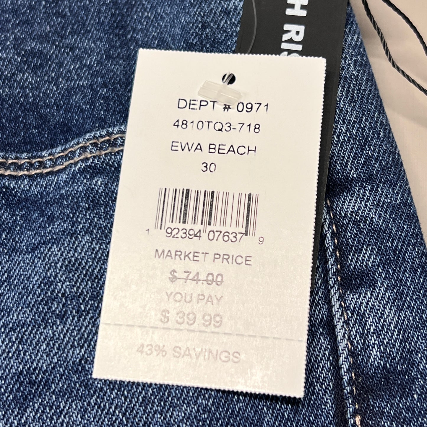 ARTICLES OF SOCIETY Ewa Beach Denim Jeans Women's Sz 30 Blue 4810TQ3-718 (New)