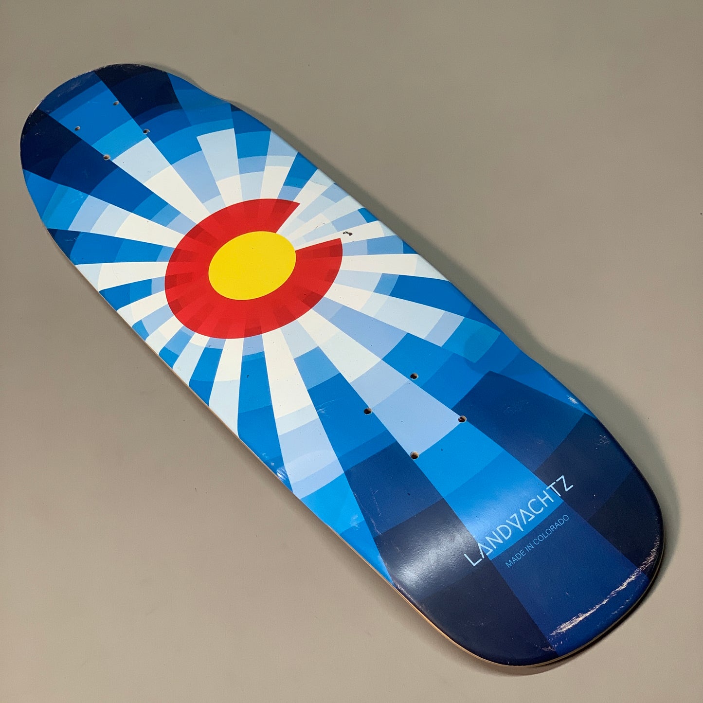 LANDYACHTZ Colorado State Flag Longboard/Skateboard Deck 28.5"x8" (New Other)