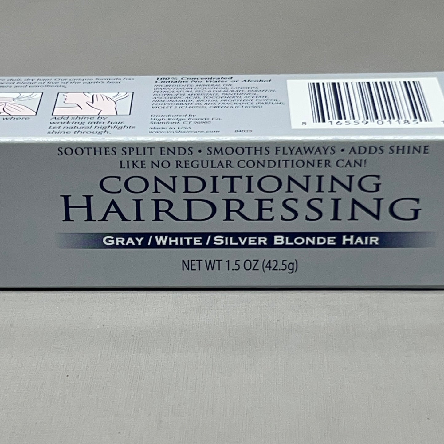 ALBERTO Vo5 Conditioning Hairdressing 6-PACK! Gray/White/Silver Blonde Hair 1.5 oz (New)