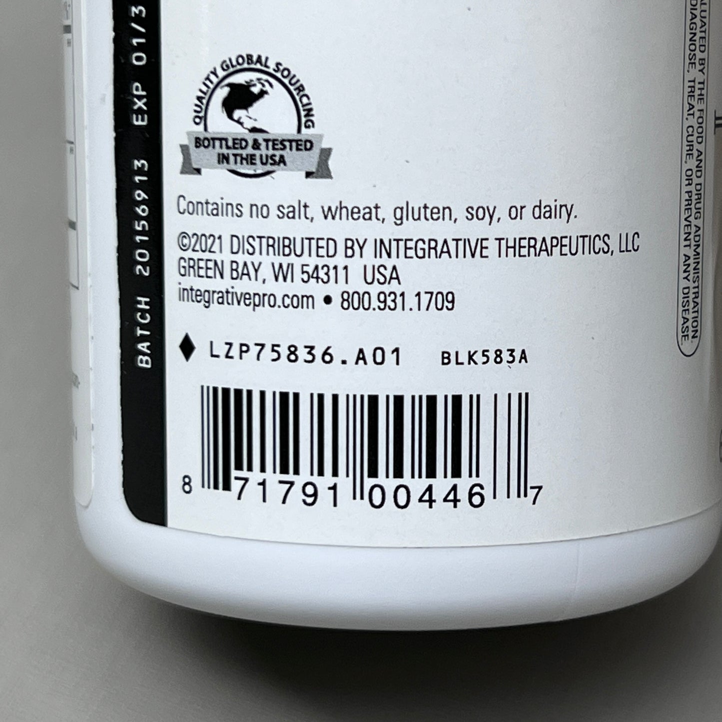 INTEGRATIVE THERAPEUTICS Resveratrol Ultra HP Supplement 60 Softgels 1/25 (New)