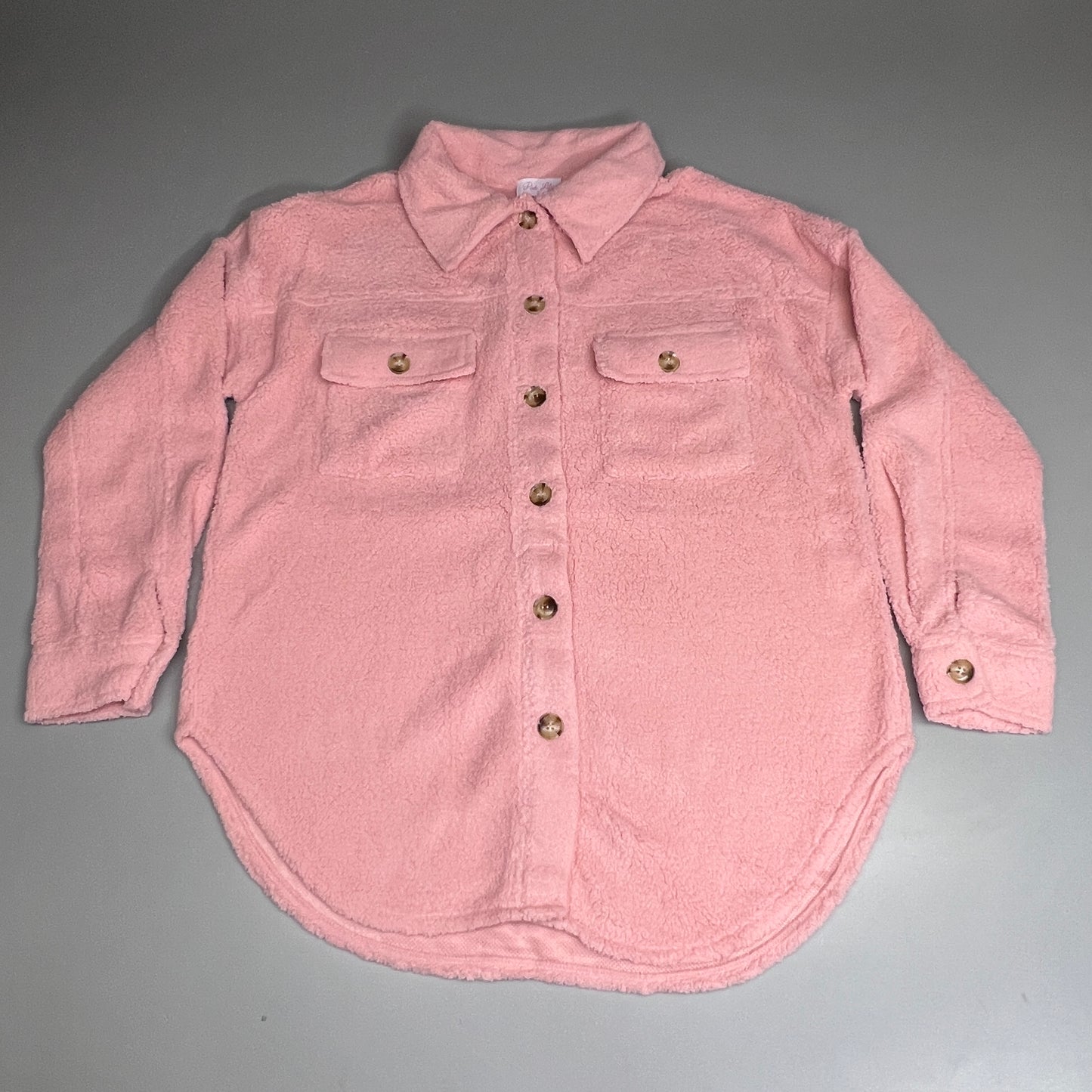 PINK LILY Fleece Button-up Jacket Women's Sz S Mauve Pink PL177 (New)