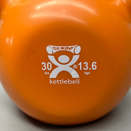 ZA@ CANDO Vinyl Coated Kettlebell Weight 30 lb Orange