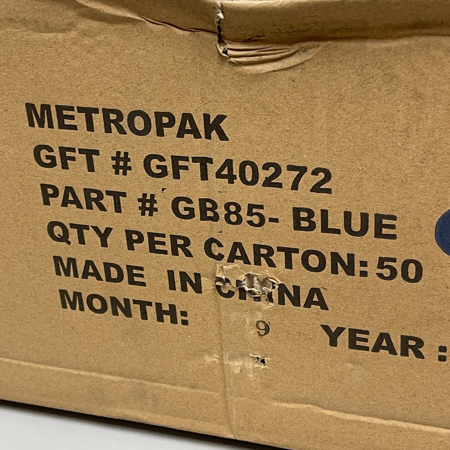 METROPAK Box of 50 Polybags Blue / Green Gift Bags 41.25" X 17" X 9.5" (New)