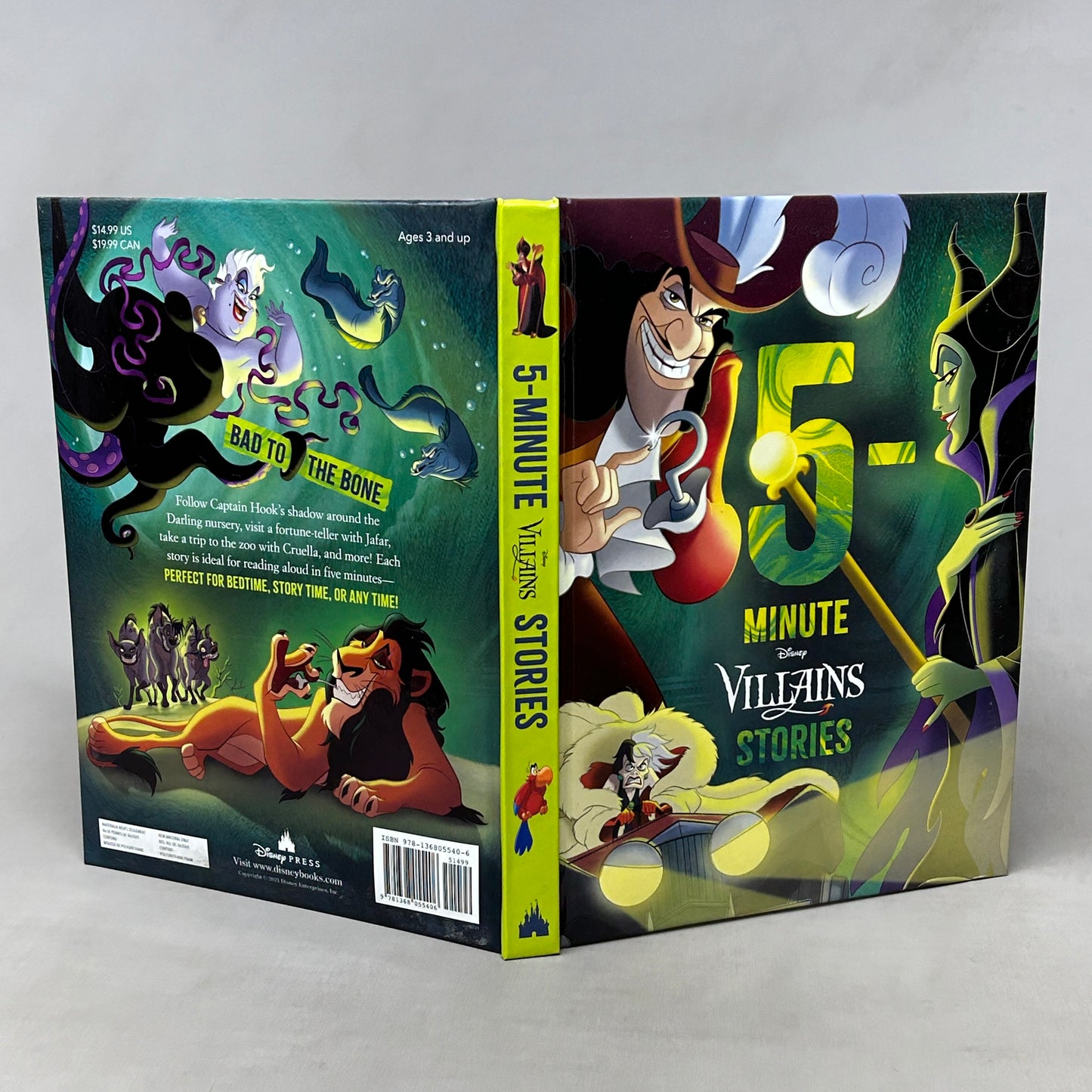 DISNEY 5 Disney Villains Stories Hardback Book (New)