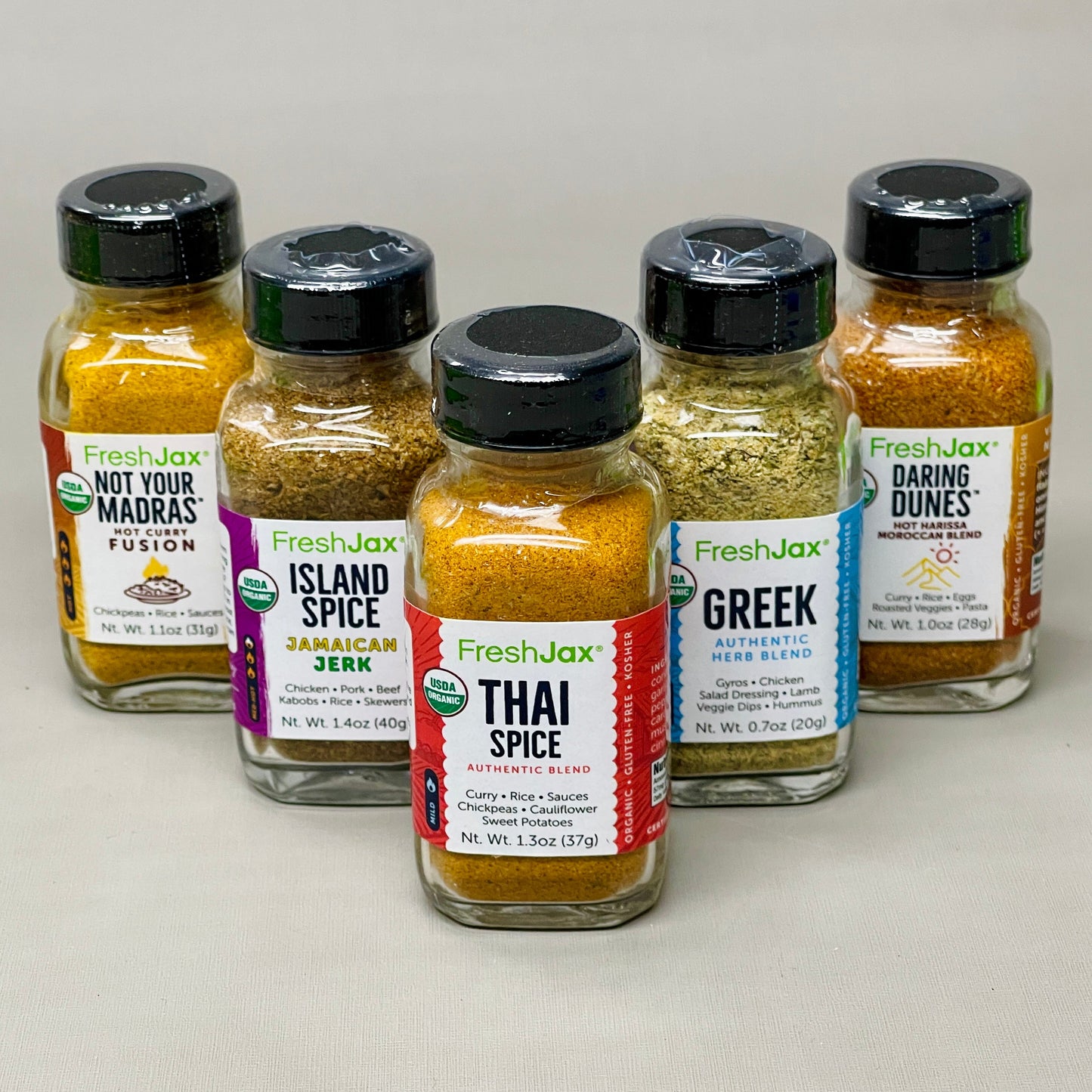 ZA@ FRESHJAX 5-PACK! Taste the World Seasonings Organic Sampler 2 oz BB 3/25 G