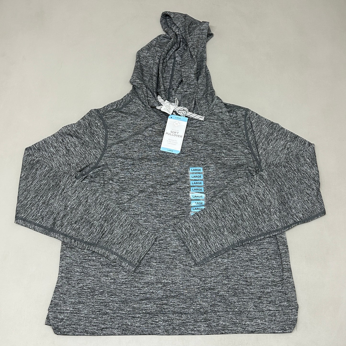 MEMBERS MARK Favorite Soft Pullover Heather Grey Size Large (New)