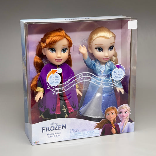DISNEY Frozen Anna & Elsa Singing 14" Dolls 9 pc Set 20286 (New)