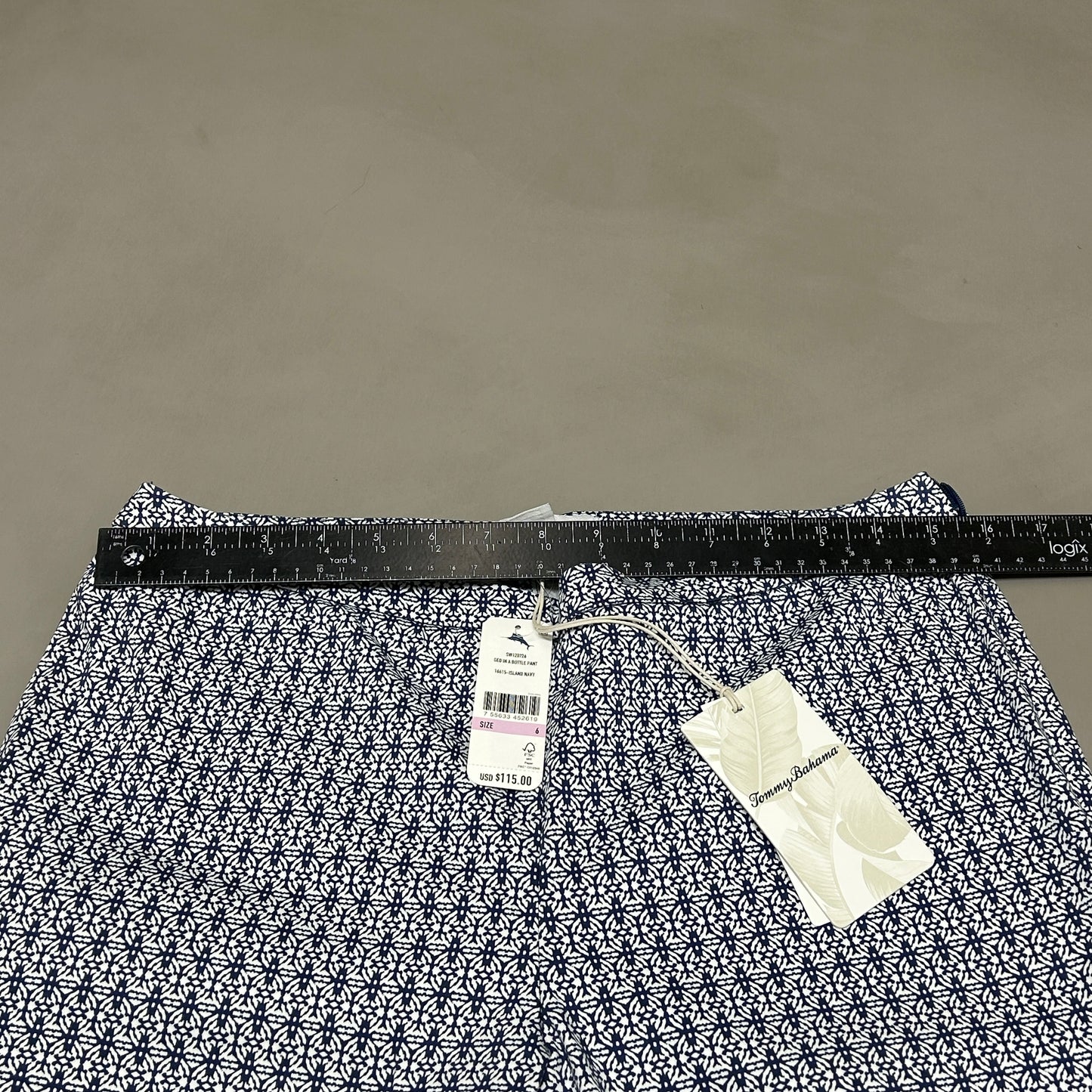 TOMMY BAHAMA Women's Geo in a Bottle Pant Island Navy Size 6 (New)