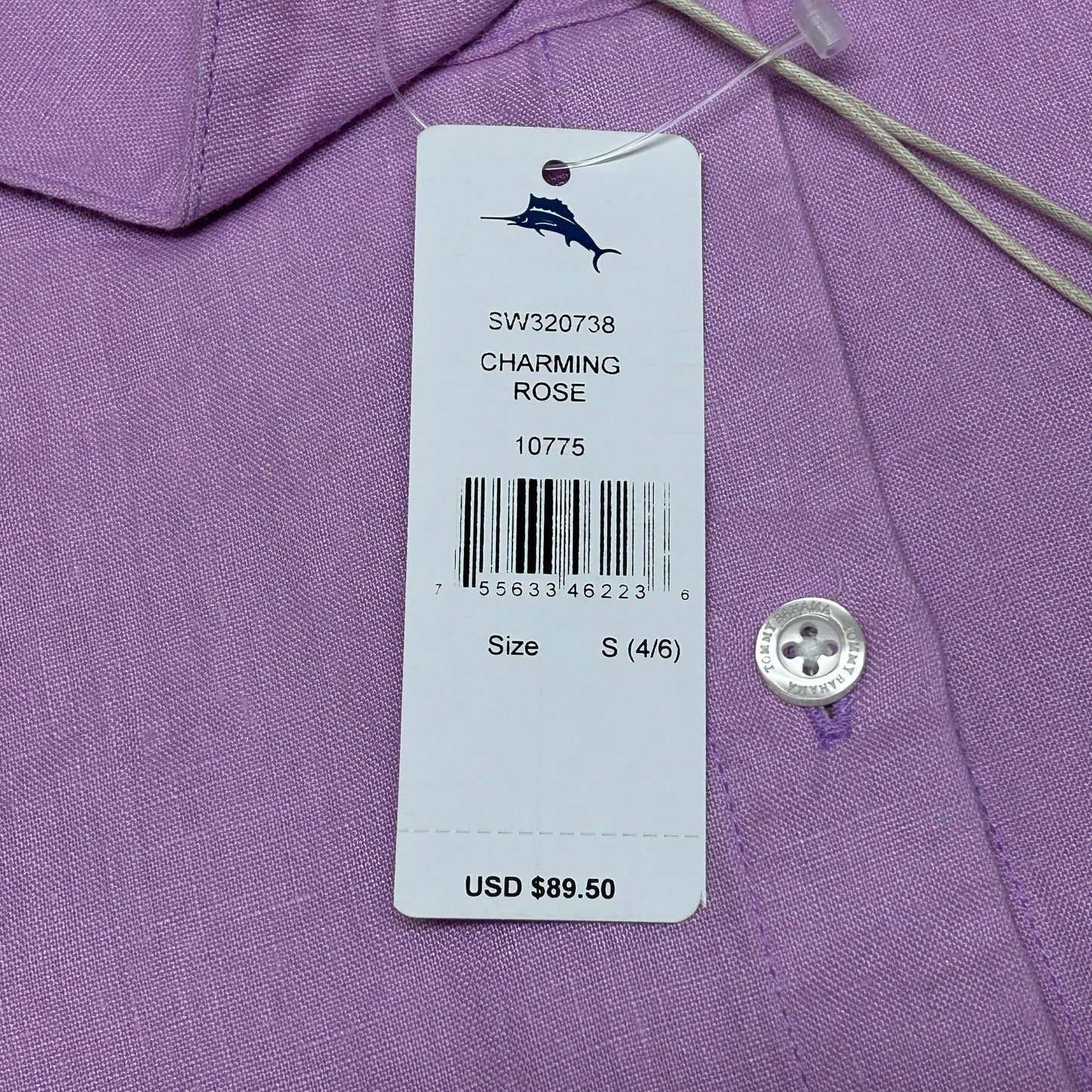 TOMMY BAHAMA Women's Coastalina Shirt Sleeveless Charming Rose Size S(New)