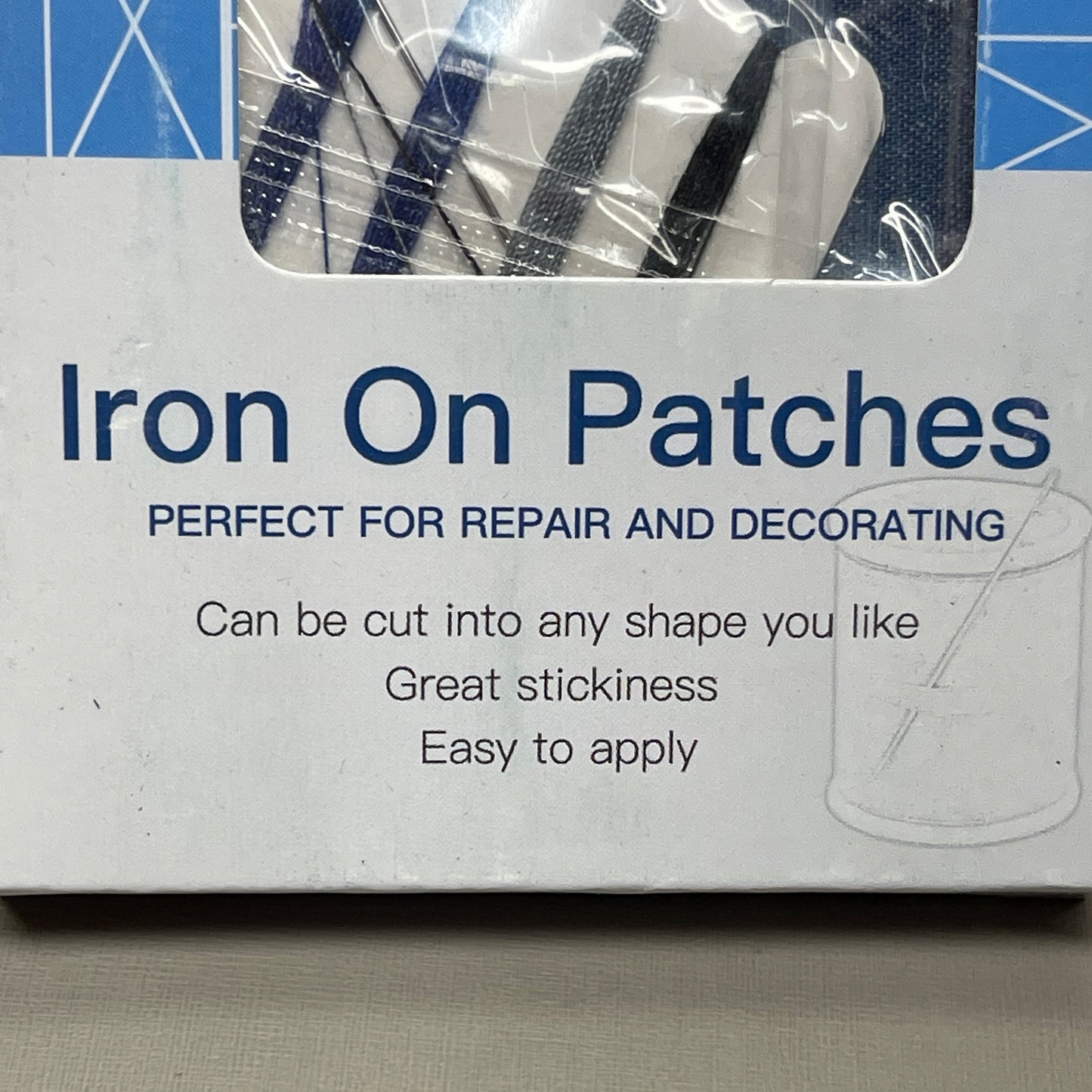 IRON ON Jean Patches 80 PATCHES! 3" x 4-1/4", Clothing Repair, 4 Shades of Blue (New)