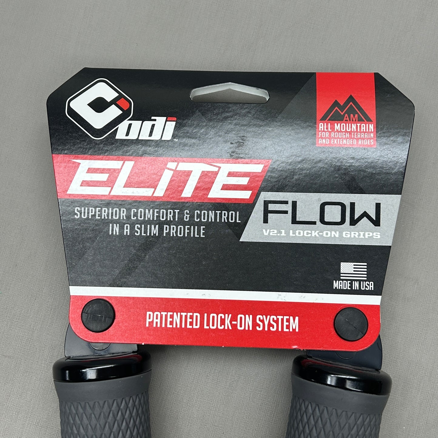 ODI Elite Series Flow Lockgrips 135mm Graphite/Black D33EFH-B (New)