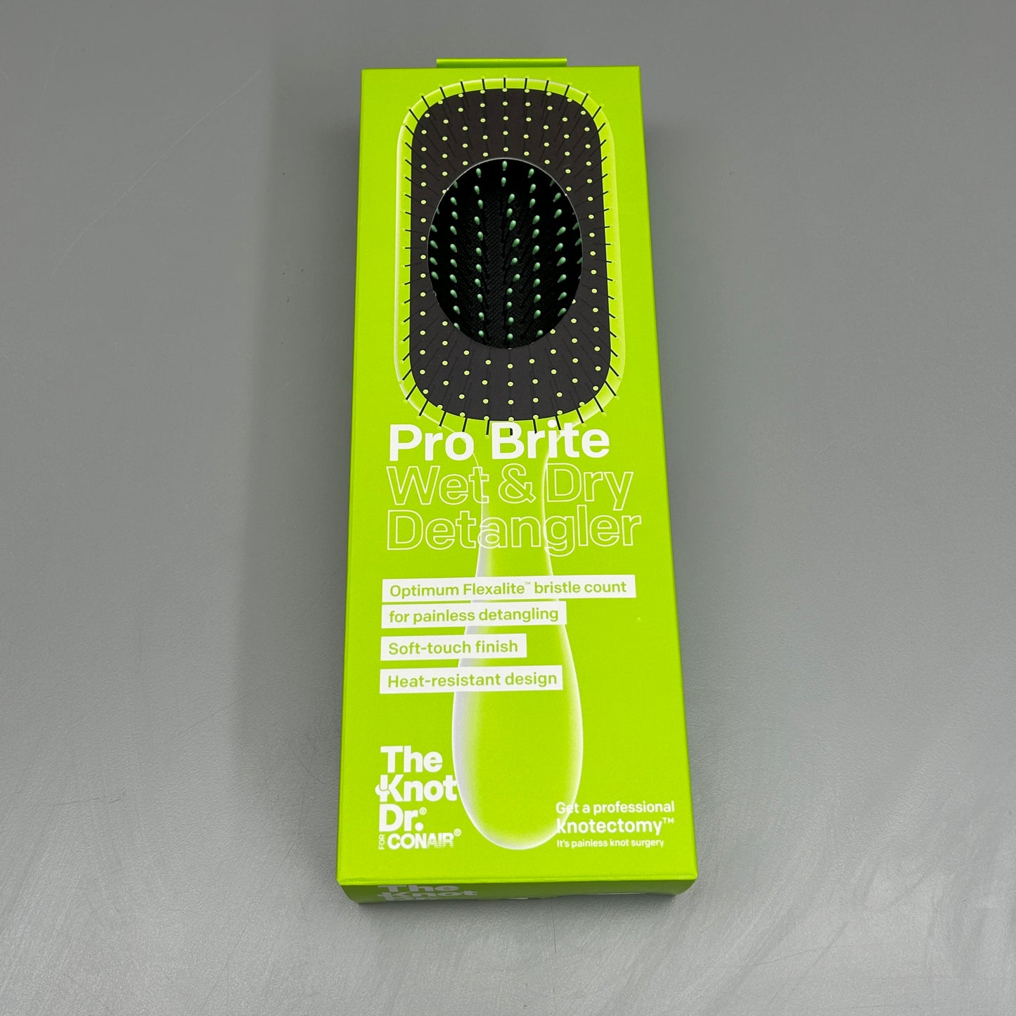 CONAIR 2-PACK! The Knot Dr. Wet and Dry Detangler Hair Brush Green (New)