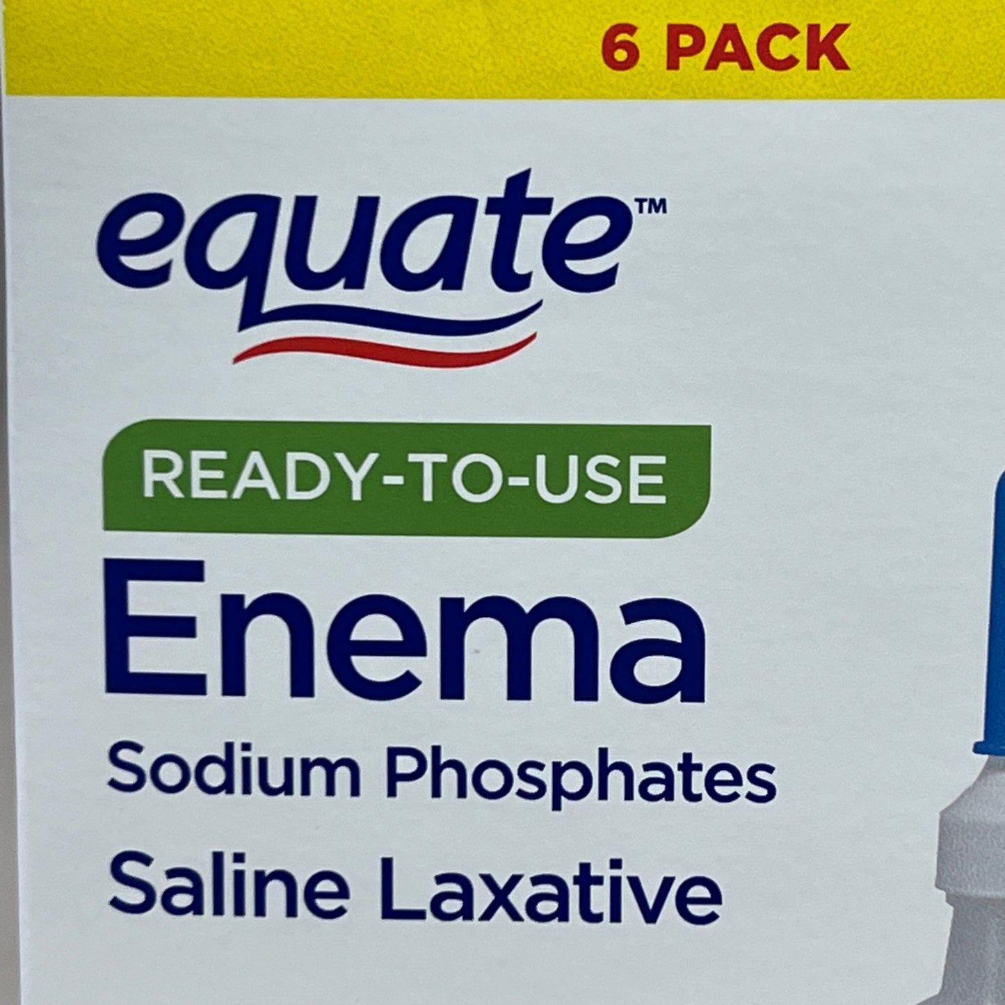 ZA@ EQUATE 6-PACK Enema Sodium Phosphates Saline Laxative Bottles 4.5 fl oz 9/24 429703 (New) G