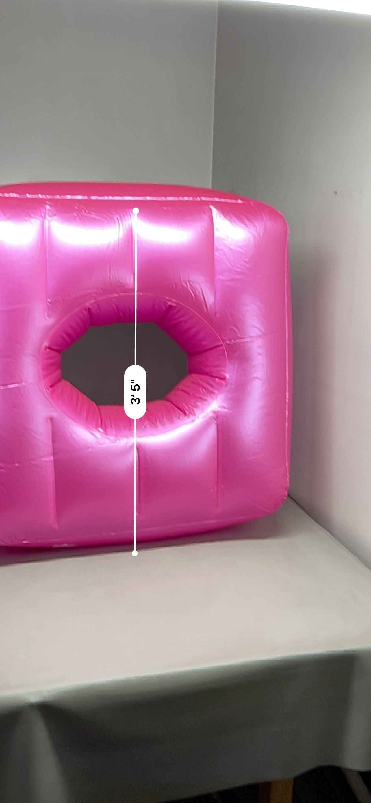 ZA@ BOOTY BEAN BAG BBL Small Inflatable Air Mattress Pink 22" Square (New) C