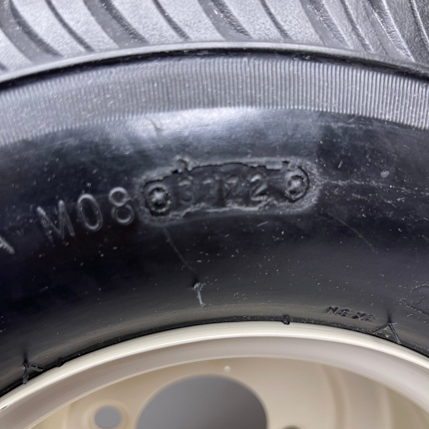 LOADSTAR 215/60-8 4-Hole White Rim Trailer Tire and Beige Wheel (New)