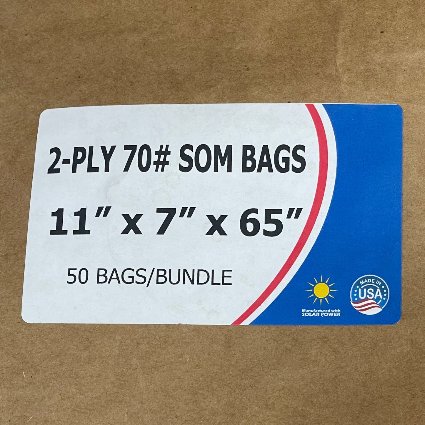 OREN INTERNATIONAL Sewn Open Mouth Bags 50-Pack Bundle 11" x 7" x 65" (New Other)