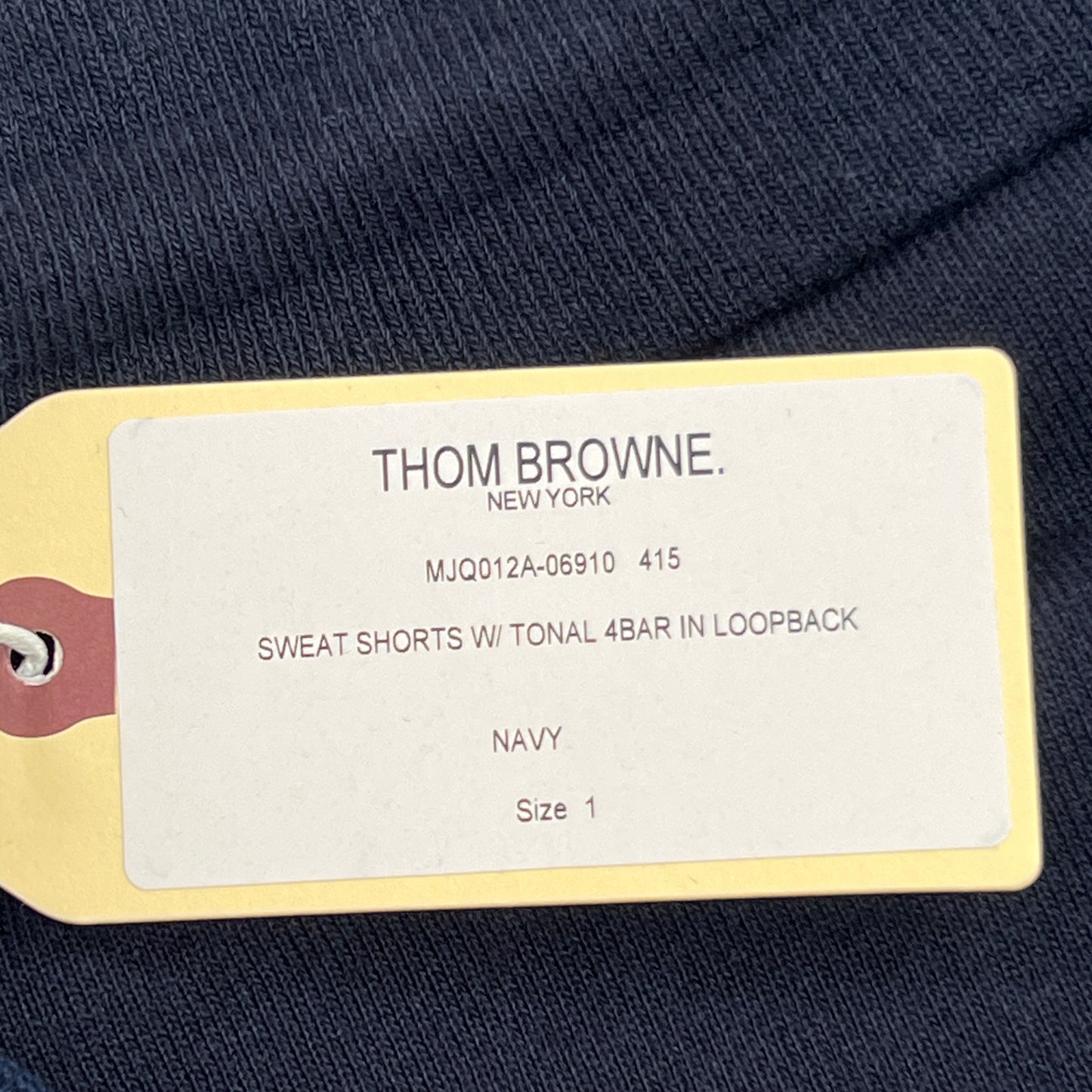 THOM BROWNE Classic Sweat Shorts in Tonal 4 Bar Loop Back Navy Size 1 (New)