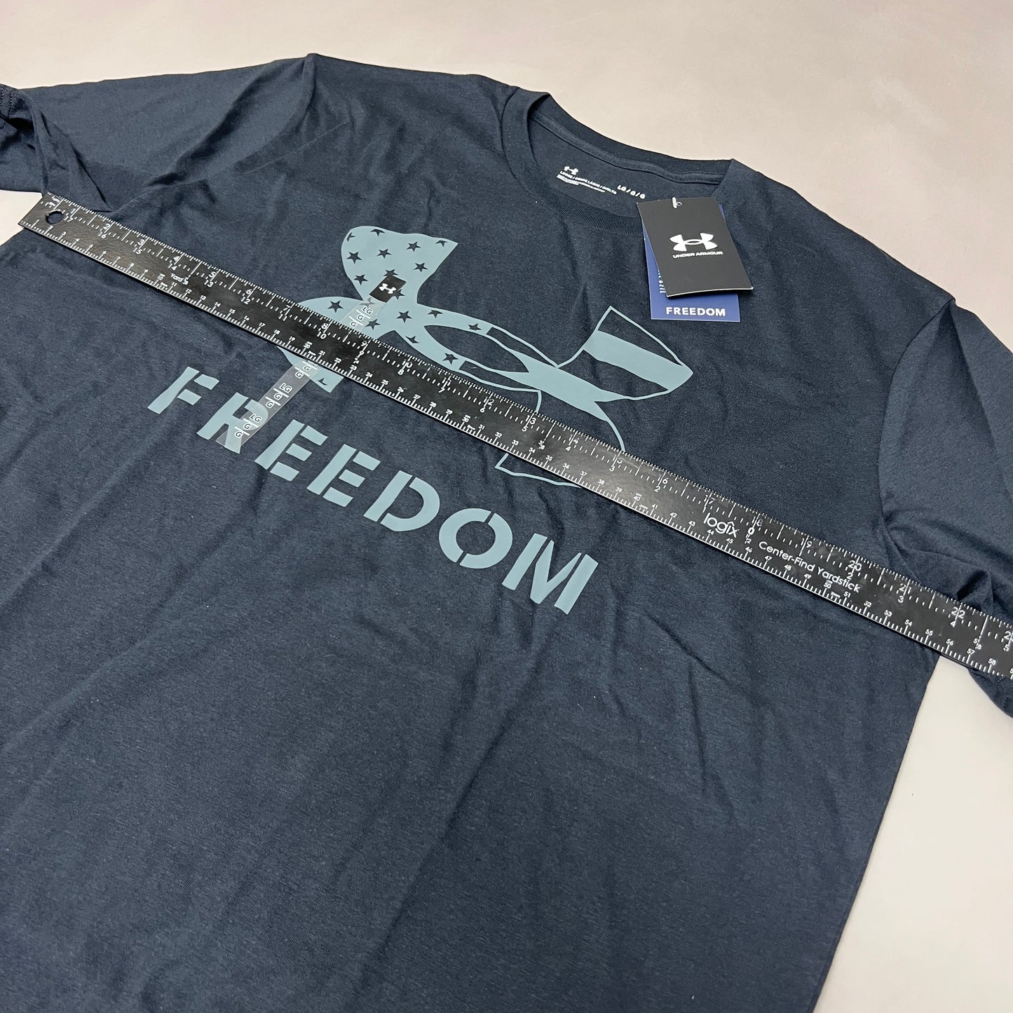 UNDER ARMOUR Freedom Logo T-Shirt Men's Marine Navy Sz L 1370811 (New)