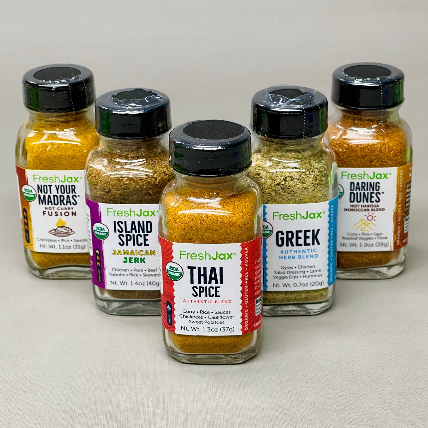 ZA@ FRESHJAX 5-PACK! Taste the World Seasonings Organic Sampler 2 oz BB 3/24 E