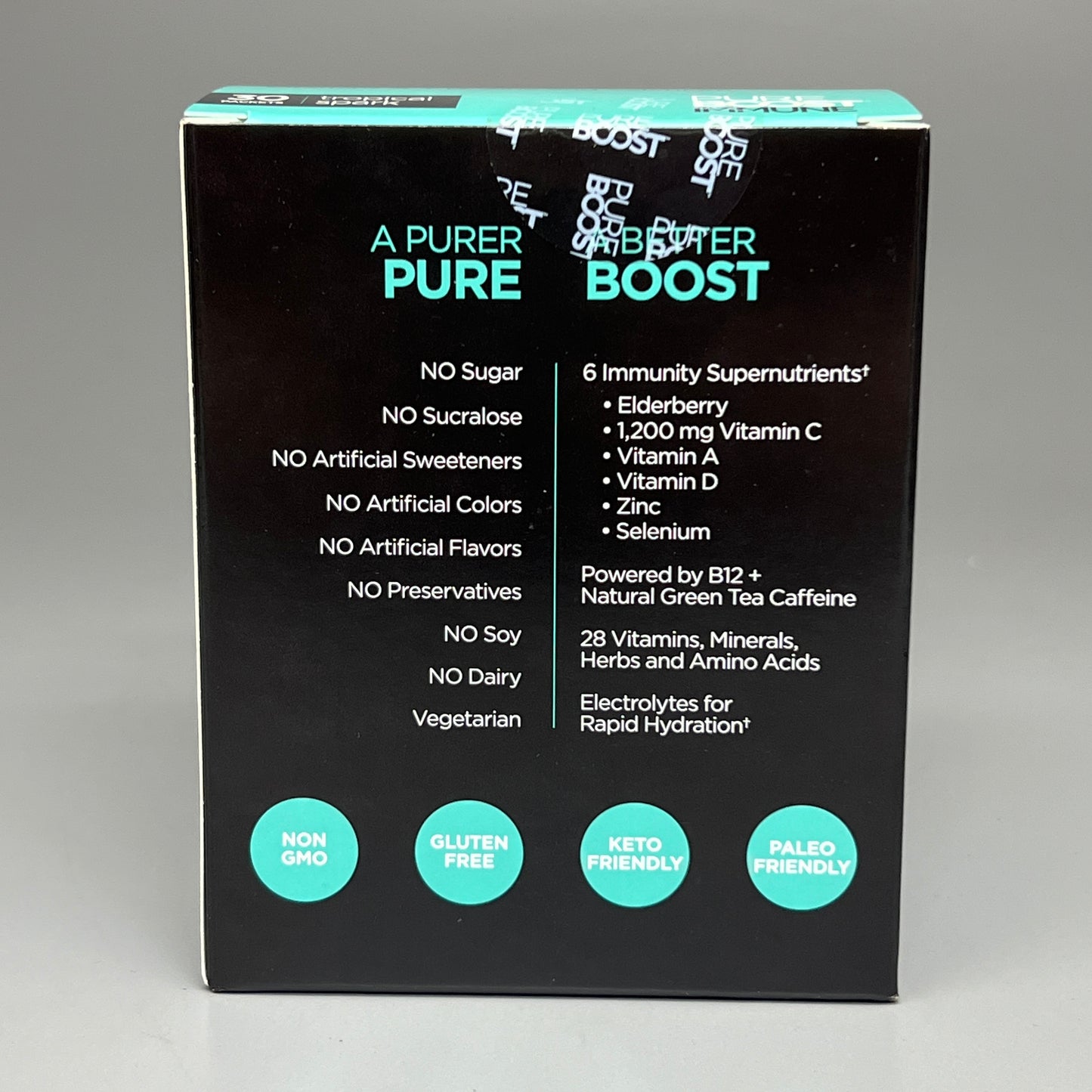 PUREBOOST IMMUNE Antioxidant Energy Mix 30 Packets Tropical Spark 06/24 (New)