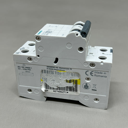 SIEMENS Miniature Circuit Breaker 230V 6KA Off-White 5SL6510-7 (New)