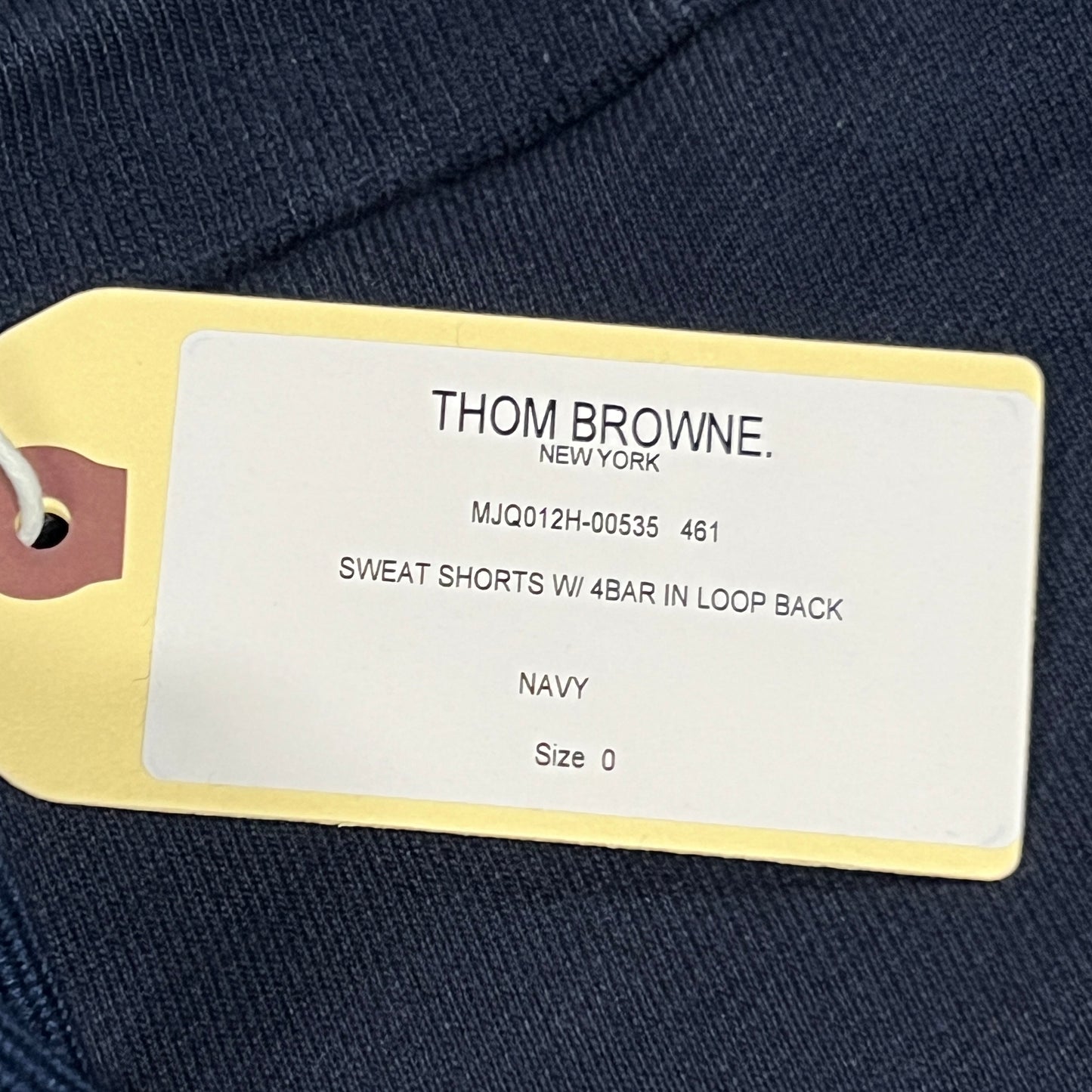 THOM BROWNE Classic Sweat Shorts w/4 Bar Loop Back Navy Size 0 (New)