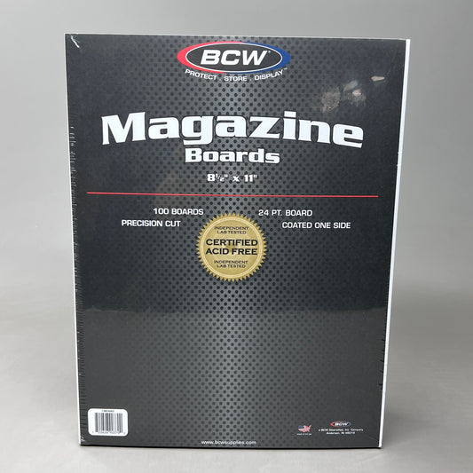 ZA@ BCW Magazine Boards 100-PACK 8 1/2 - 11 Precision Cut 1-BB-MAG (New) D