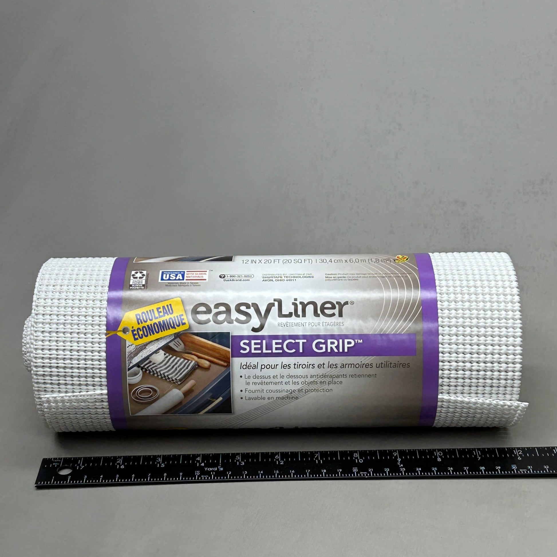 Duck Smooth Top 12x 20 ft. Shelf Liner- White