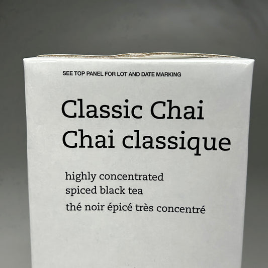 ZA@ STARBUCKS (12 PACK) Classic Chai High Concentrated Spiced Black Tea 1qt BB 03/26