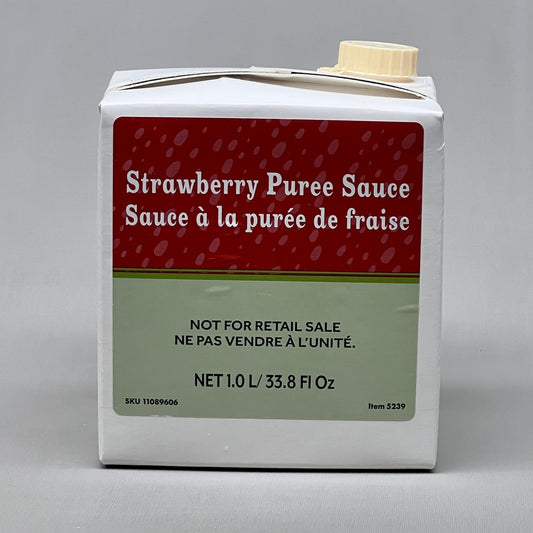 ZA@ STARBUCKS (6 PACK) Strawberry Puree Sauce (33.8 Fl oz/bottle) BB 11/25 As-Is