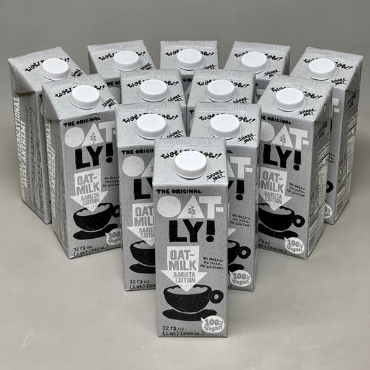 ZA@ OATLY (12 PACK) Barista Edition Oat Milk 32 fl oz Plant-Based BB 11/24 (New)