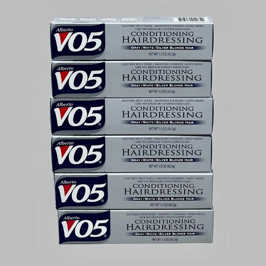 ALBERTO Vo5 Conditioning Hairdressing 6-PACK! Gray/White/Silver Blonde Hair 1.5 oz (New)