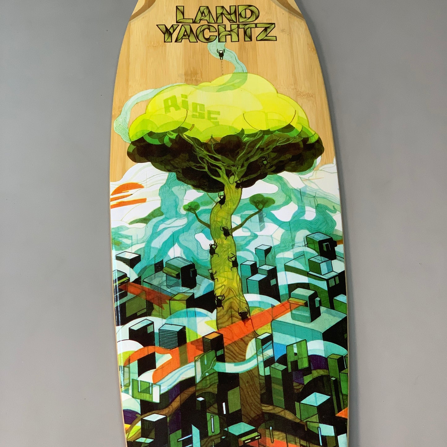 LANDYACHTZ Bamboo Stout Tree Combined Pintail Longboard  36"x9.5" (New Other)