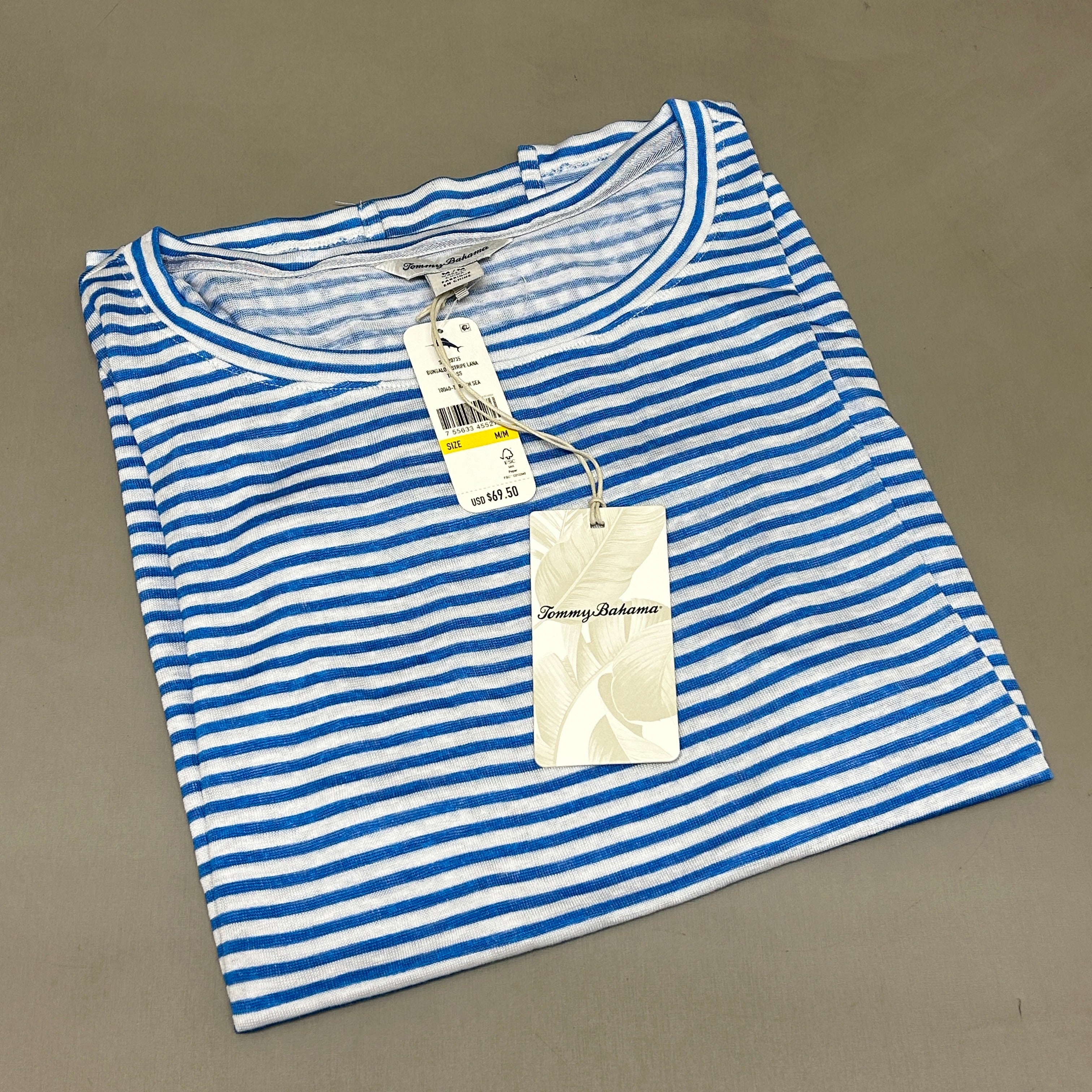 Tommy Bahama Blue & White Top Size buy M