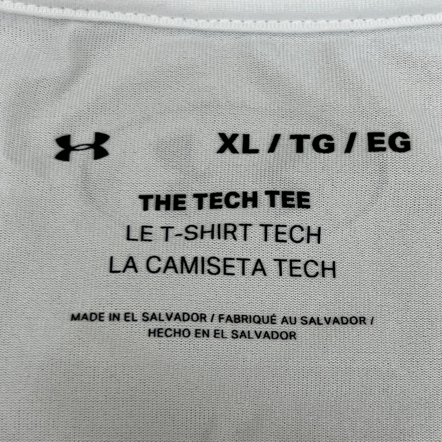 UNDER ARMOUR Tech 2.0 Short Sleeve Tee Men's White / Overcast Gray Sz XL 1326413 (New)