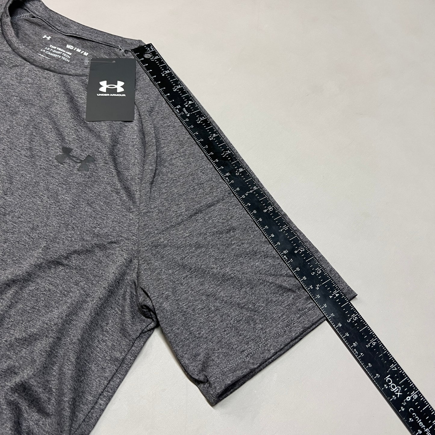 UNDER ARMOUR Tech 2.0 Short Sleeve Tee Men's Carbon Heather / Black - 090 Sz M 1326413(New)