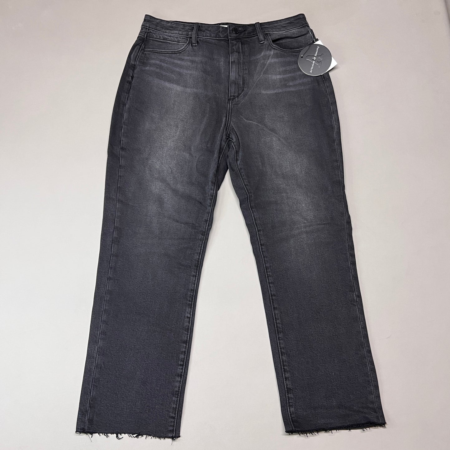 ARTICLES OF SOCIETY Kate Eleele Raw Hem Cropped Jeans Women's Sz 29 Black 4810TQB-720 (New)