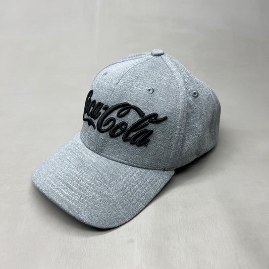 COCA-COLA Stretch Script Baseball Cap Fit Sz One Size Grey 23637 (New)