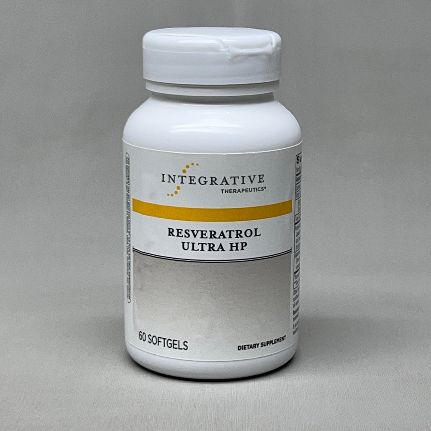 INTEGRATIVE THERAPEUTICS Resveratrol Ultra HP Supplement 60 Softgels 1/25 (New)