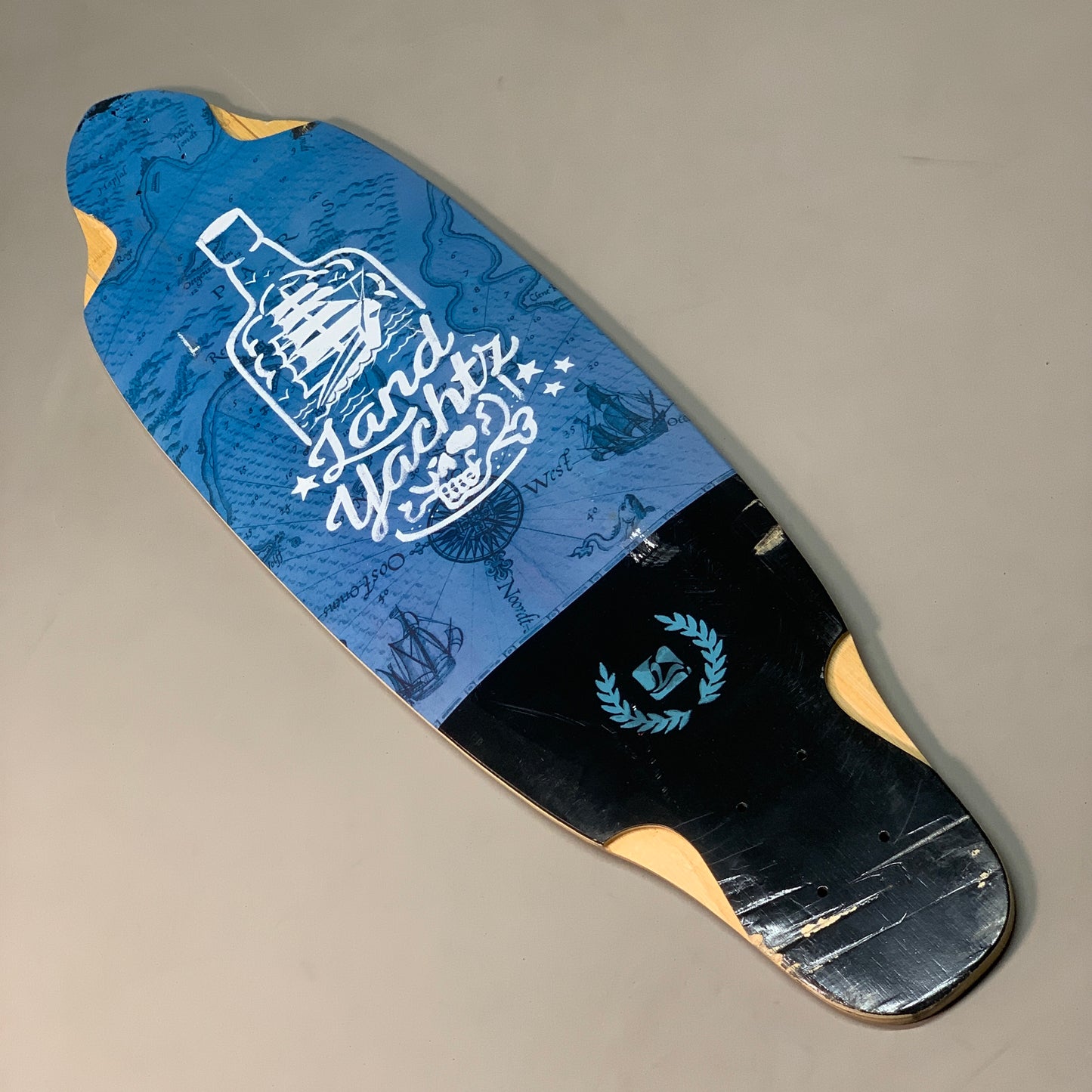 LANDYACHTZ Ship In a Bottle Longboard/Skateboard Deck 38"x10" (New Other)