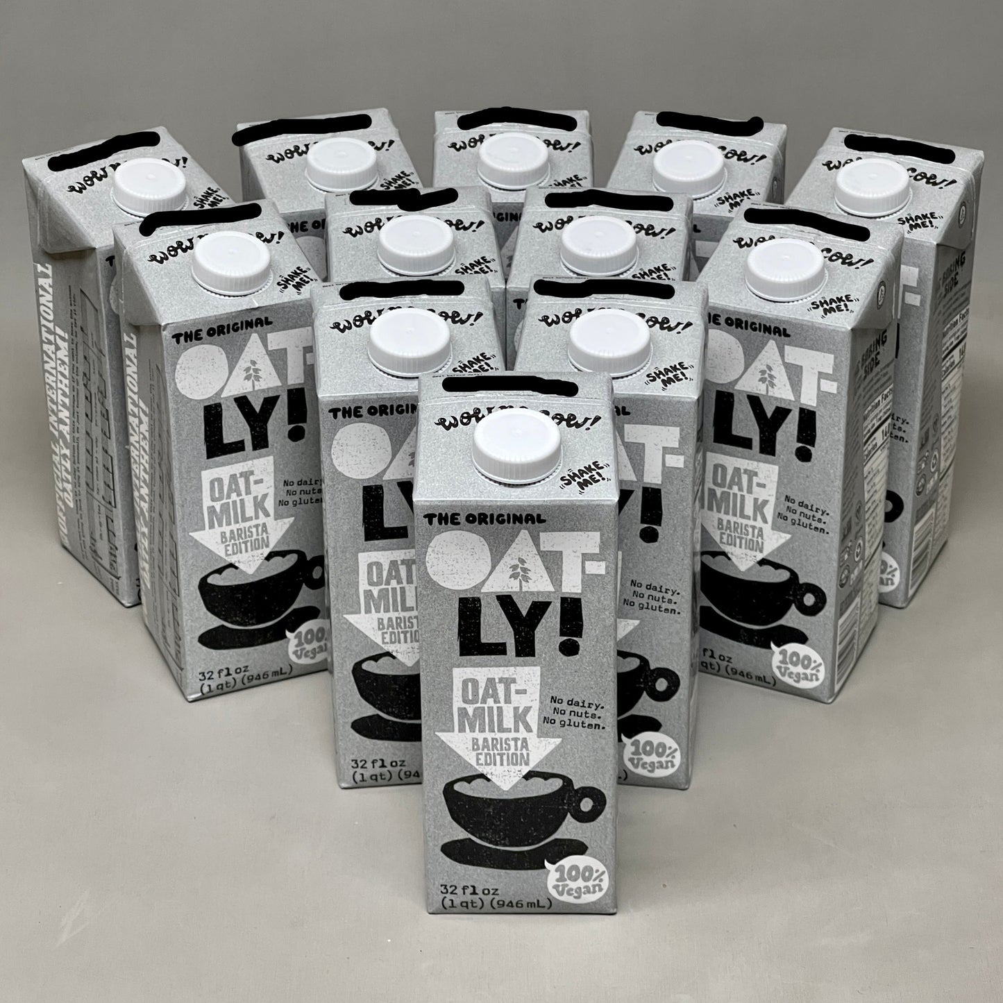 ZA@ OATLY (12 PACK) Barista Edition Oat Milk 32 fl oz Plant-Based BB 5/25 A