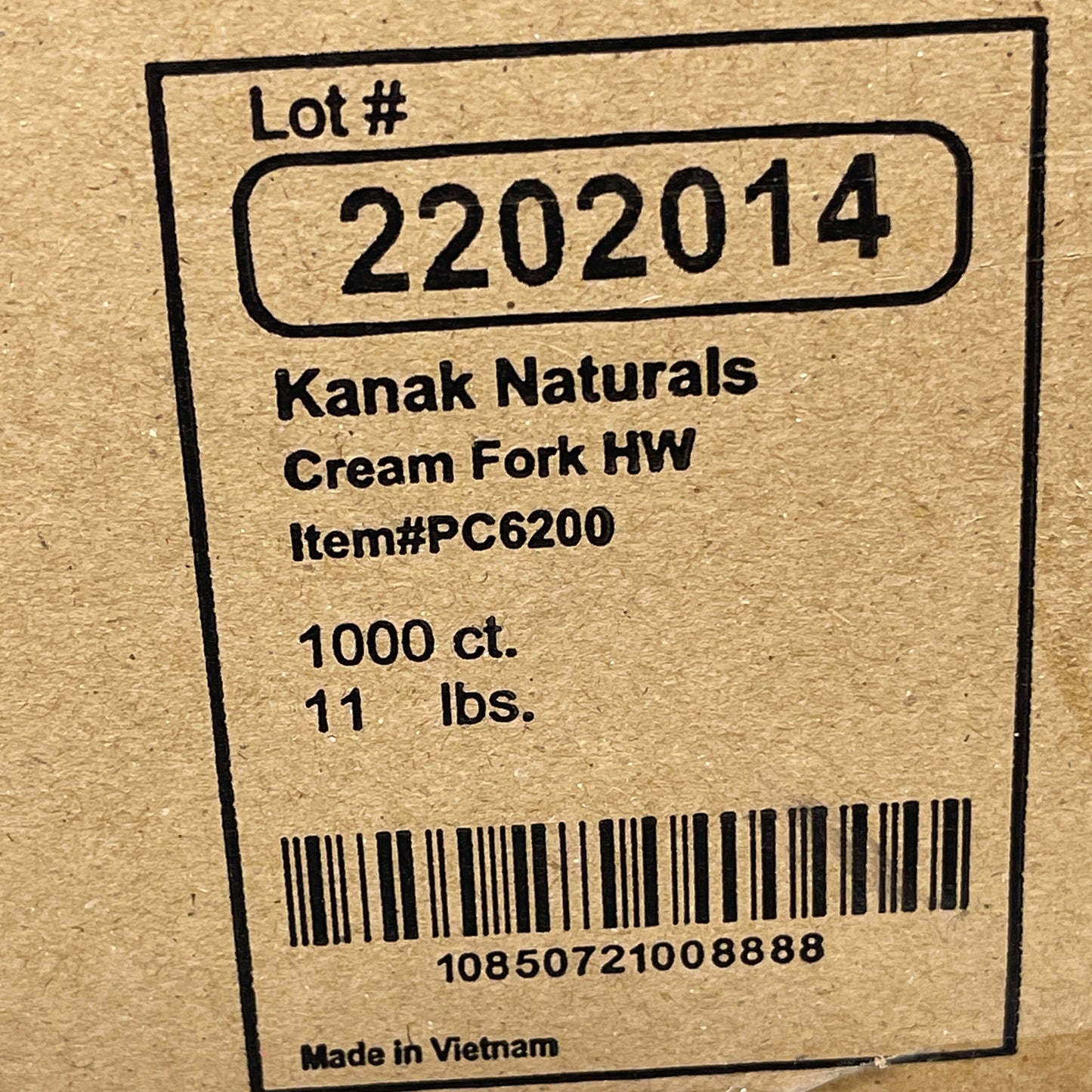 ZA@ KANAK NATURALS Heavy Weight Flexible Plastic Forks Individually Wrapped 1000 ct Cream PC6200 (New) J