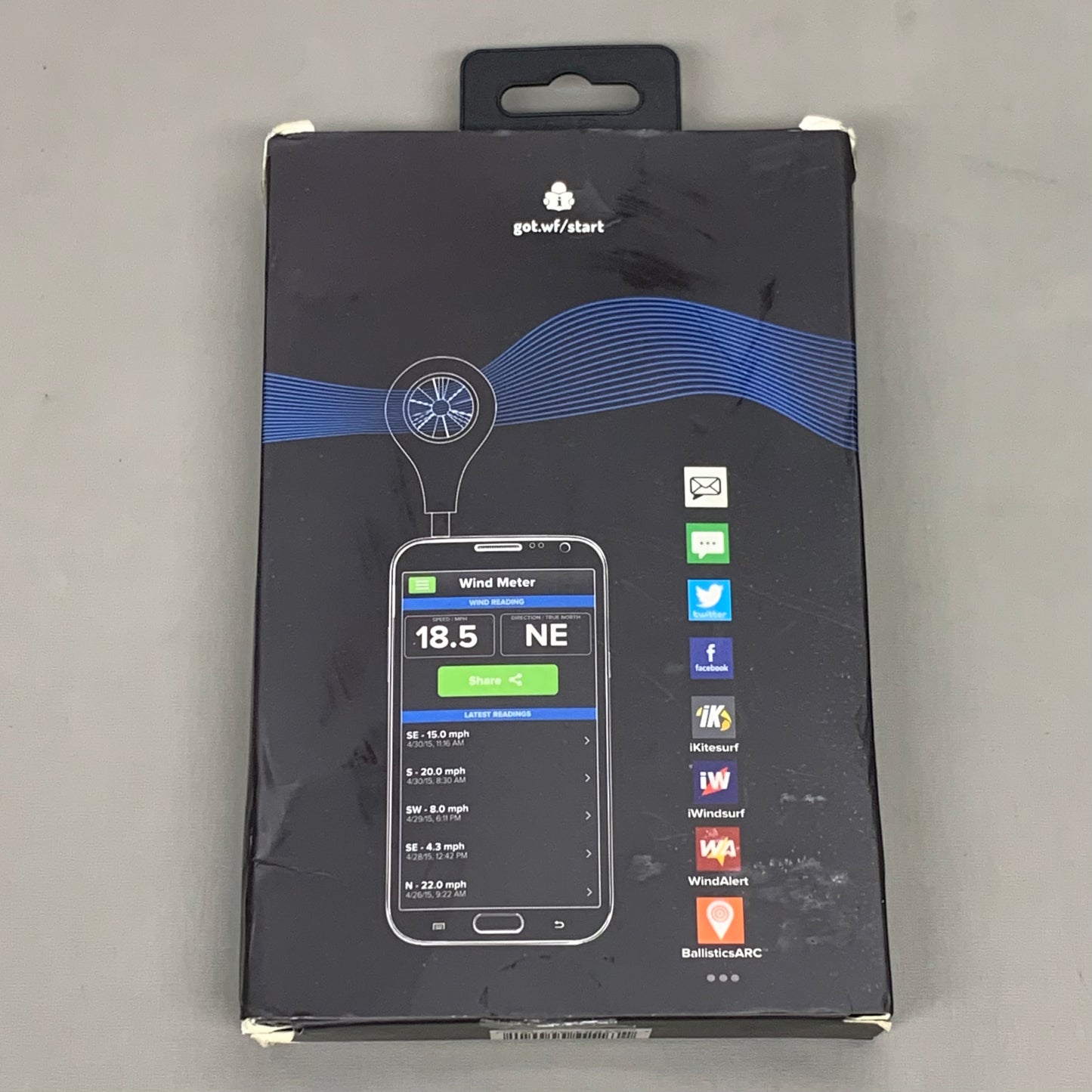 WEATHERFLOW Wind Meter For Smart Phone Head Phone Jack WFANO-01 (New)