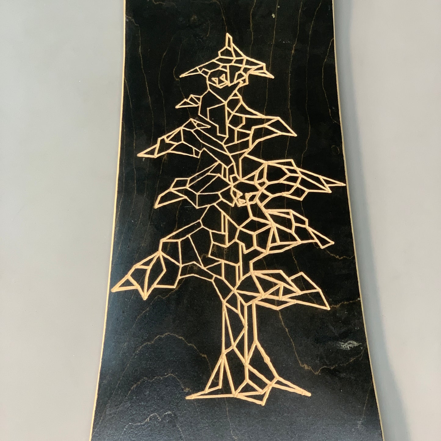 LANDYACHTZ Drop Through Carved Black Tree Longboard Deck 40"x9.5" (New Other)