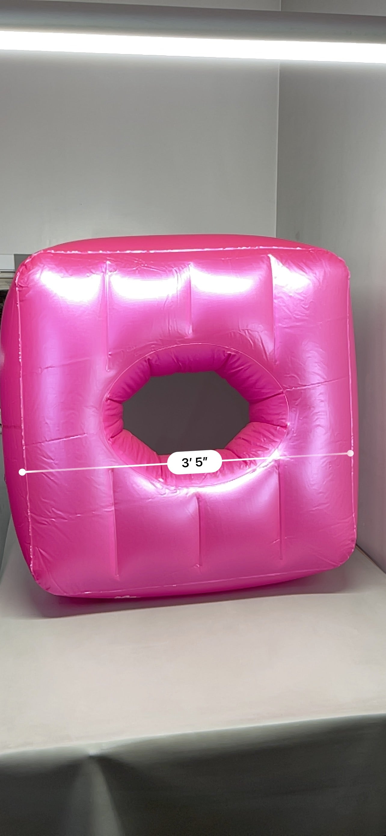 ZA@ BOOTY BEAN BAG BBL Small Inflatable Air Mattress Pink 22" Square (New) C