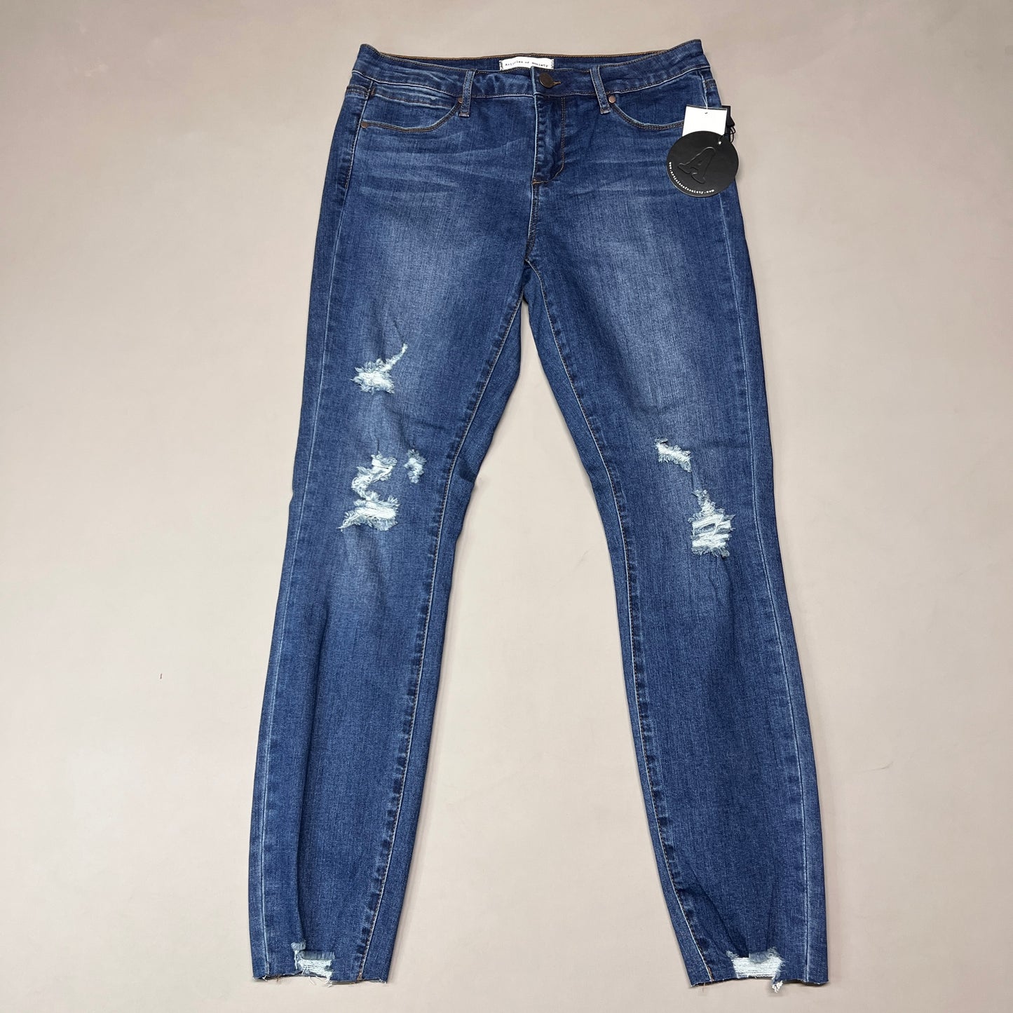 ARTICLES OF SOCIETY Hilo Ripped Denim Jeans Women's Sz 29 Blue 5350PLV-706 (New)